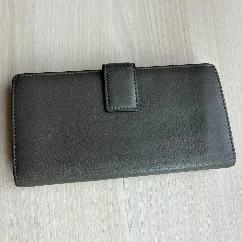 Gucci Continental Bifold Wallet Gray Leather Horsebit Gold‎ Hardware - Picture 6 of 16